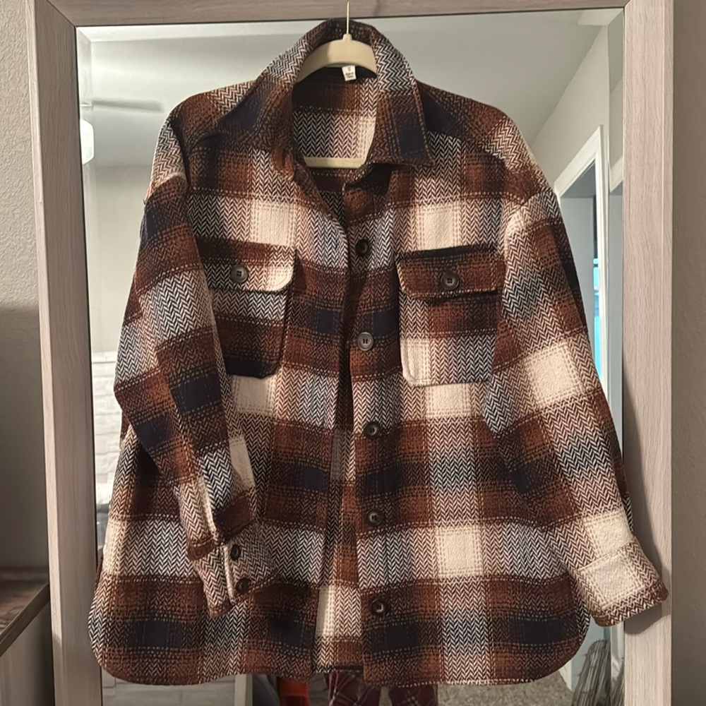 Oversized Plaid Jacket